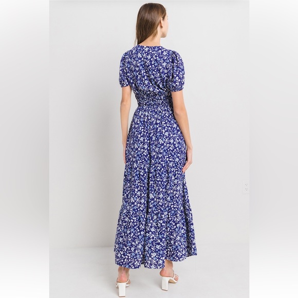 02 Beautiful Boho Floral Print Tiered Maxi Dress - Picture 5 of 5